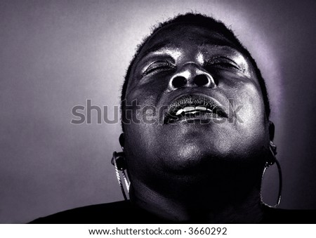 Afro American woman expressing The Joy Of Life