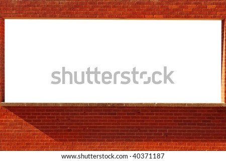Nice use-able Image of a Actual Brick Window with Copy-Space