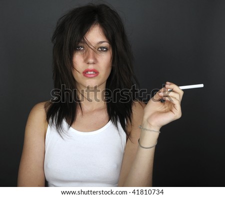 Very Cool Image of a Glamour Model With Cigarette