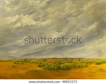 Beautiful Original Oil painting of the California Desert