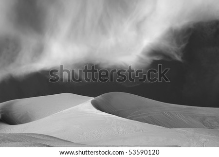 Beautiful Black and White art Image Of The Imperial Sand dunes