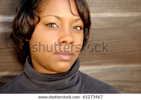 Nice simple Outdoor portrait of a young woman