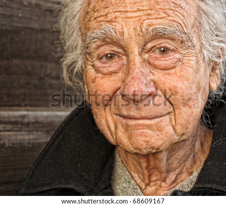 Nice portrait Image of a senior man Outdoors