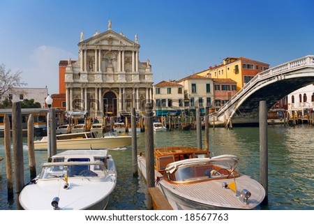 Grand canal near train station. Venice, Italy