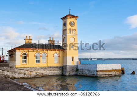 Old Town Hall and clock tower. Cobh, County Cork, Republic of Ireland