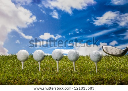 Golf stuff on golf field
