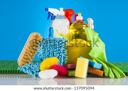 Cleaning equipment with hard light and saturated colors