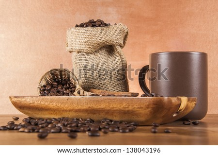Traditional, rural coffee set