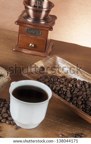 Atmospheric traditional coffee concept
