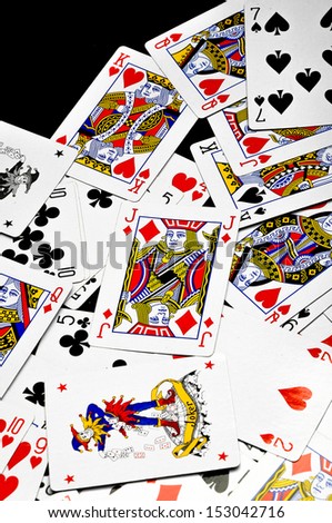 Composition of casino stuff with dark background