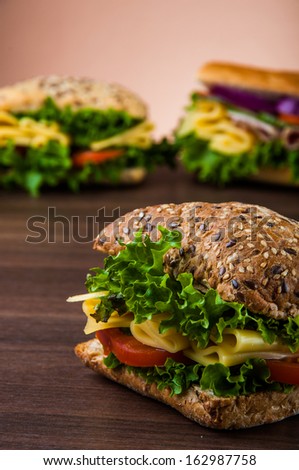 Organic, healthy food, sandwich