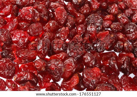 Dried cranberries can be used as background