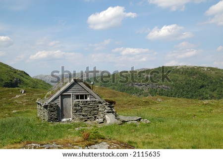 Lonely stone cottage
