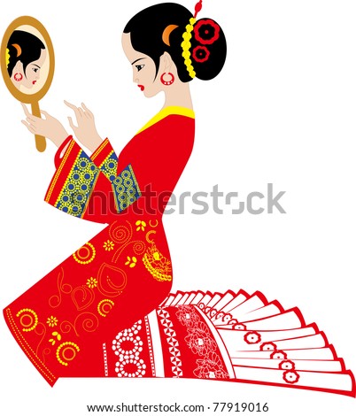 make up for a wedding on Traditional Wedding A Chinese Woman Make Up For Wedding Stock Vector