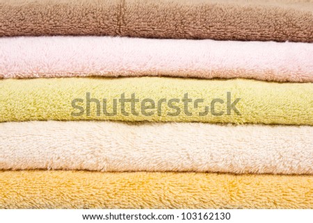 five new dry  towels in studio