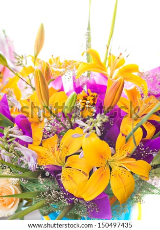 Beautiful Yellow lily bouquet