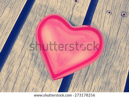 heart on table