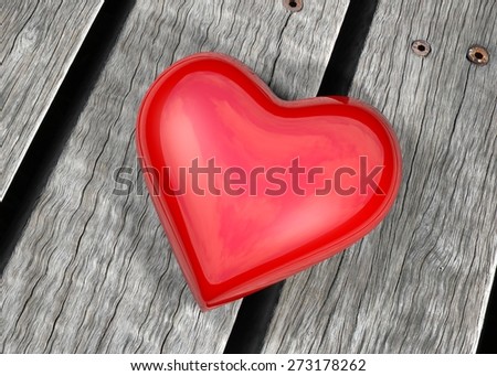 heart on table