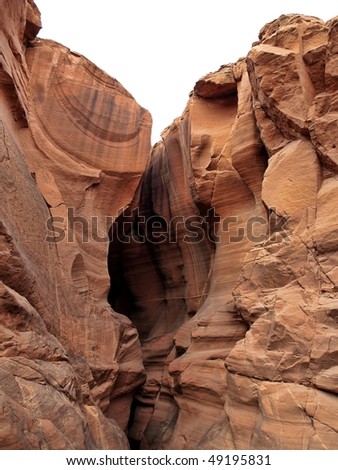 Back entrance of Upper Antelope Canyon in Arizona