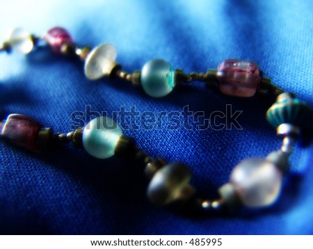 Antique glass bead bracelet