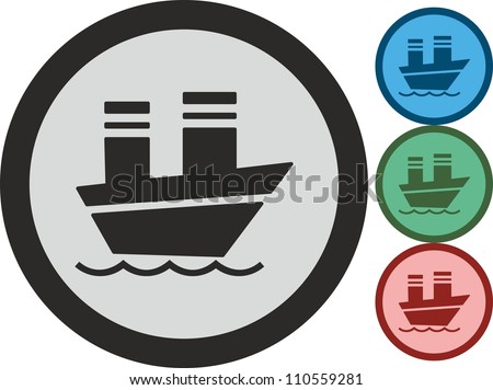 Ship, Vector, Icon - 110559281 : Shutterstock