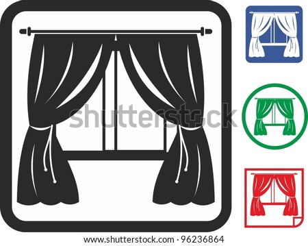 Curtains vector images.