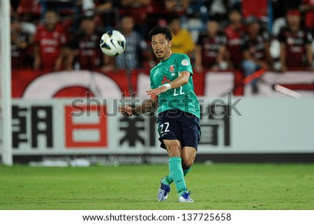 NONTHABURI,THAILAND-MAY 01:Yuki Abe of Urawa Red Diamonds in action during the AFC Champions League between Muangthong Utd.and Urawa Red Diamonds at SCG stadium on May 1,2013 in,Thailand.