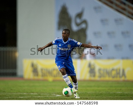 BANGKOK,THAILAND-JULY17:Ramires of Chelsea control the ball during the international friendly match Chelsea FC and Singha Thailand All-Star at the Rajamangala Stadium on July17,2013 inThailand.