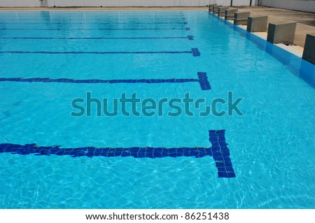 Outdoor swimming pool  lane