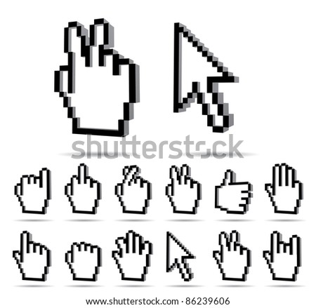hand arrow sign