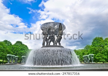 Oslo, Norway. Vigeland\'s park - a famous tourist attraction. Taken on 2017/06/14