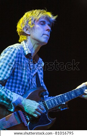 SANTA ANA, CA - JULY 14: Eric Johnson, Austin based guitarist plays to a packed house at the Galaxy Theatre in Santa Ana, CA on July 14, 2011.