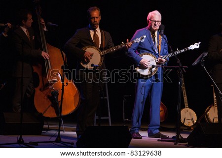 COSTA MESA, CA - AUGUST 18: Steve Martin & the Steep Canyon Rangers play a sold out show at Segerstrom Hall on August 18, 2011 in Costa Mesa, California.