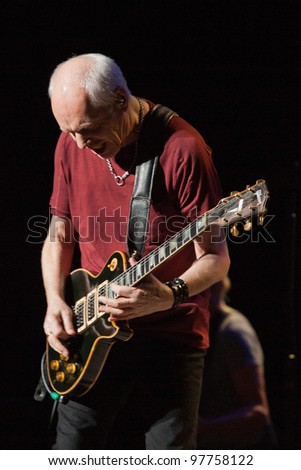 LONG BEACH, CA - MARCH 14: Peter Frampton played to a sold out crowd on March 14, 2012 at the Terrace Theatre in Long Beach, California.