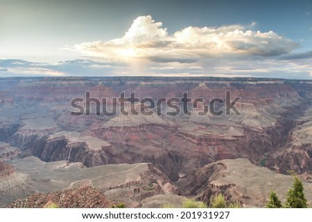 view of the grand canyon from one of the many point view during a sunny day