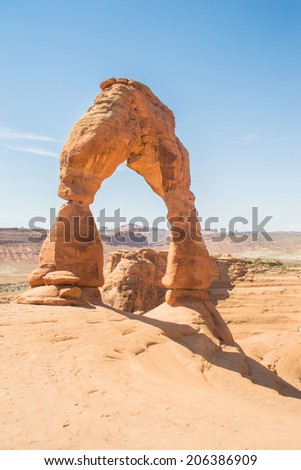 ARCHES NATIONAL PARCK,UTAH,USA-AUGUST 9,2012:view of the famous \