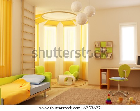 Room Interior  Kids on 3d Interior Of The Children S Room Stock Photo 6253627   Shutterstock