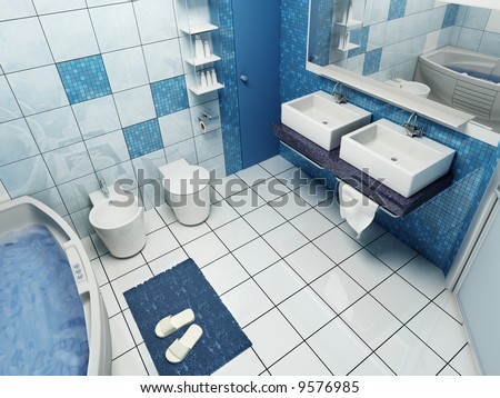 3D Bathroom Floor