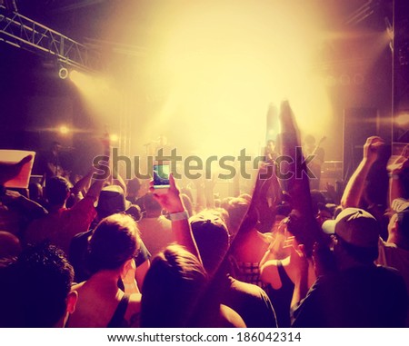 a crowd of people at a concert