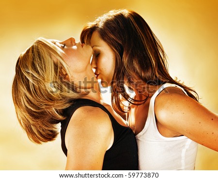 stock photo two women in a very erotic pose