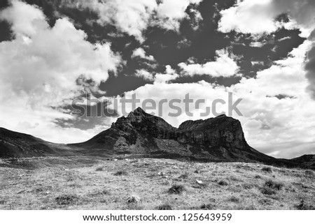 Mountain black and white