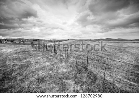 Landscape in mountain black and white