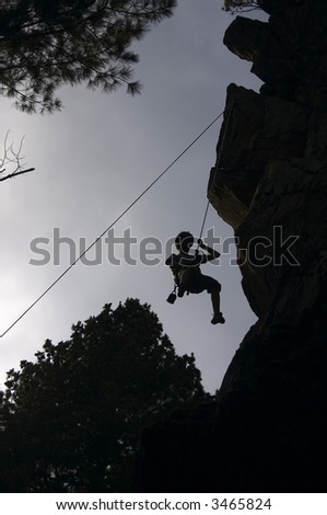 Rock climbing silhouette, Demir Kapija wall