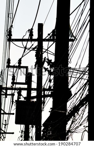 electric line silhouette