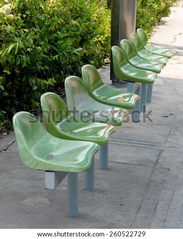 chair in bus stop