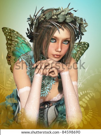 stock photo : Butterfly Girl