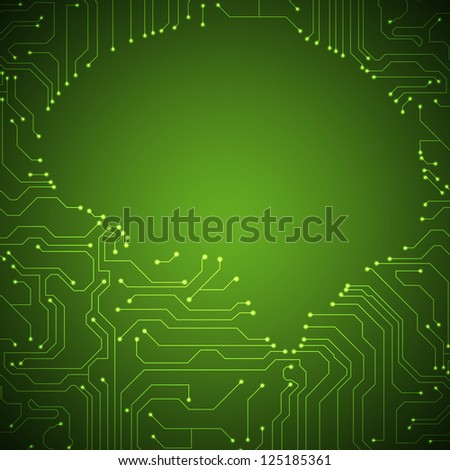 Green technology background. Raster version of the loaded vector