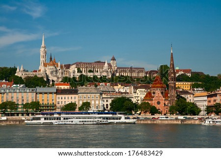 View of the Buda Castle, St. Matthias and Fishermen\'s Bastion