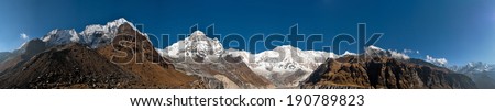 Himalayan mountain landscape - view from Annapurna Base Camp