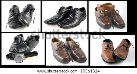 collage of male boots and shoes. buy one and get the lot. Lots more like this